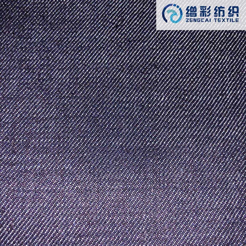 棉滌彈竹節牛仔